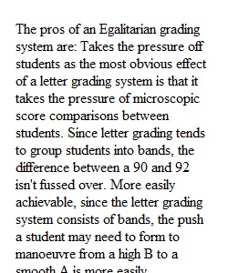 pros and cons of Egilatarian grading (2)